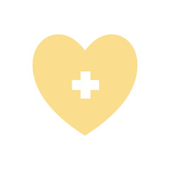 Obraz premium Isolated cross inside heart flat style icon vector design
