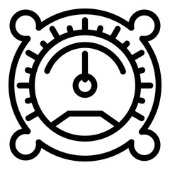 Barometer icon. Outline barometer vector icon for web design isolated on white background