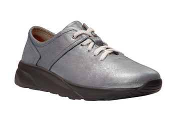 leather light blue boot