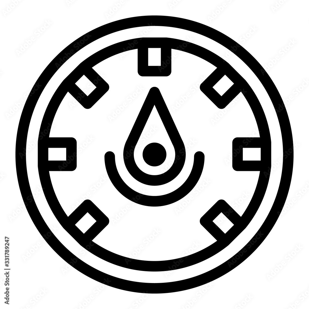 Poster cool barometer icon. outline cool barometer vector icon for web design isolated on white background