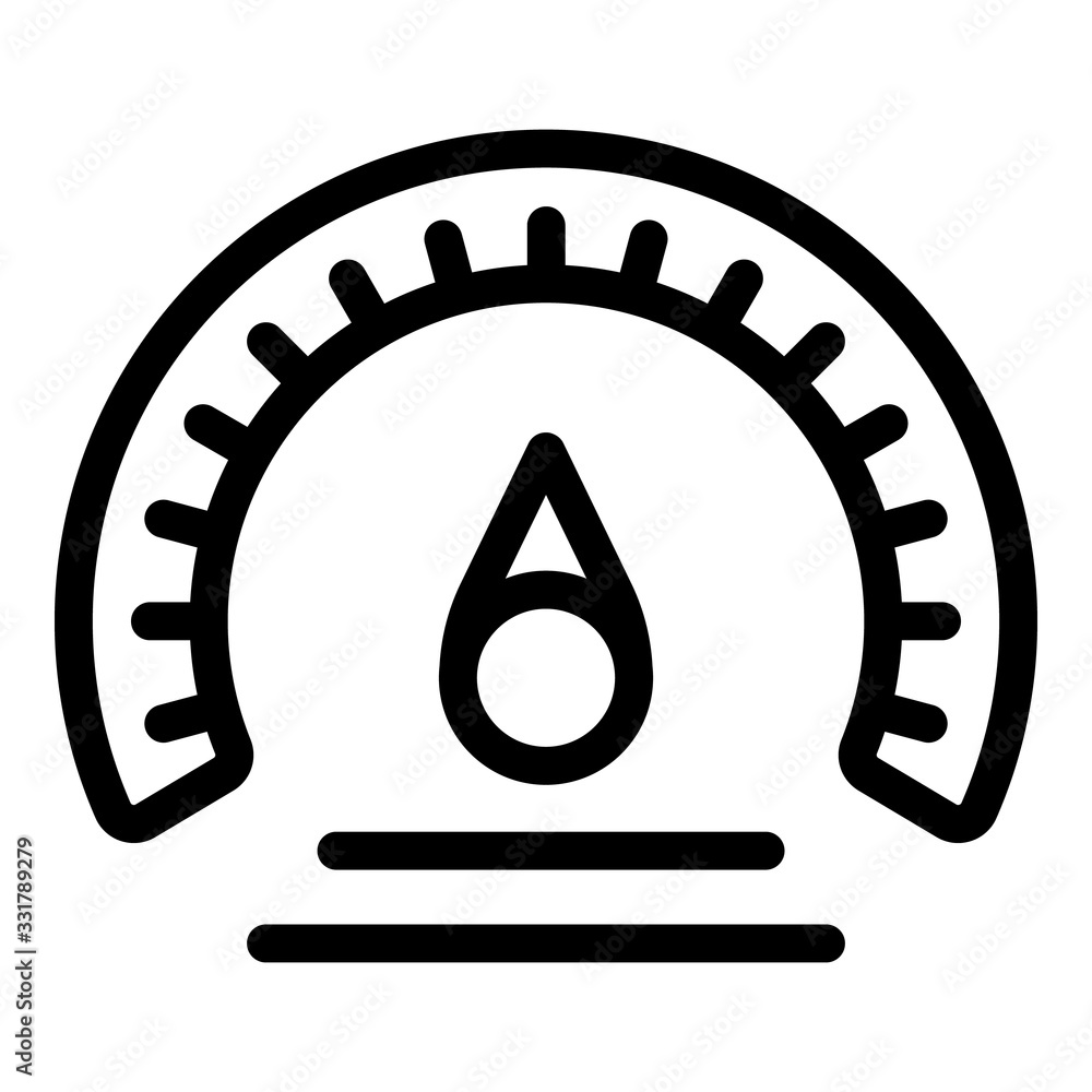 Poster barometer measurement icon. outline barometer measurement vector icon for web design isolated on whi