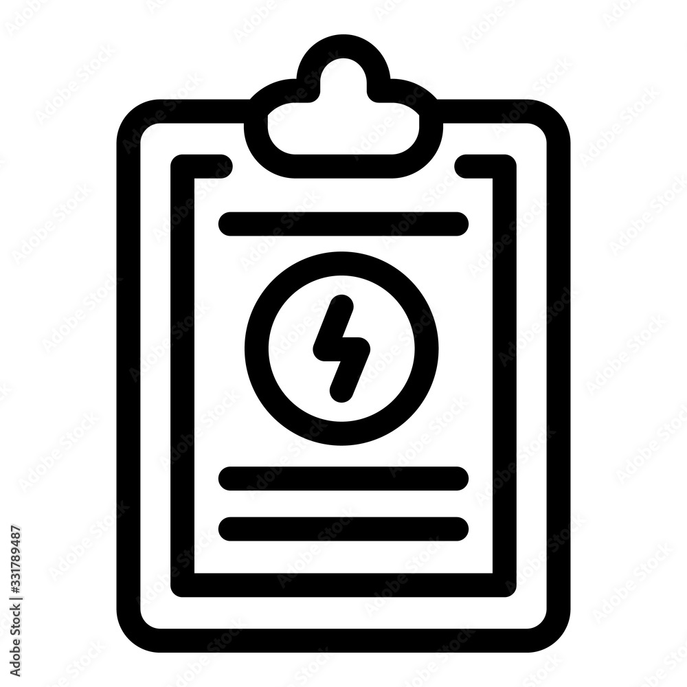 Poster business summary icon. outline business summary vector icon for web design isolated on white backgro