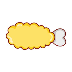 tempura chicken food japanese menu cartoon icon