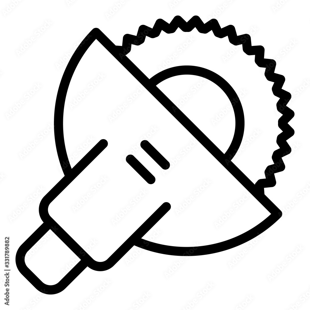 Aufkleber circular saw icon. outline circular saw vector icon for web design isolated on white background