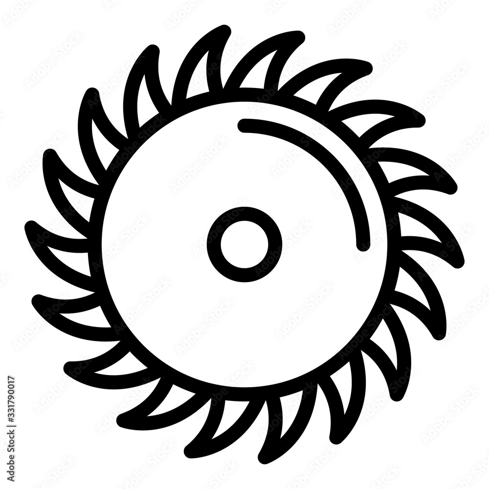 Poster carpentry circular blade icon. outline carpentry circular blade vector icon for web design isolated 