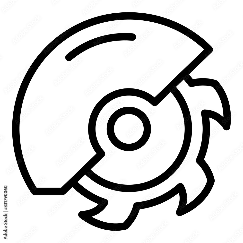 Poster protected circular saw icon. outline protected circular saw vector icon for web design isolated on w