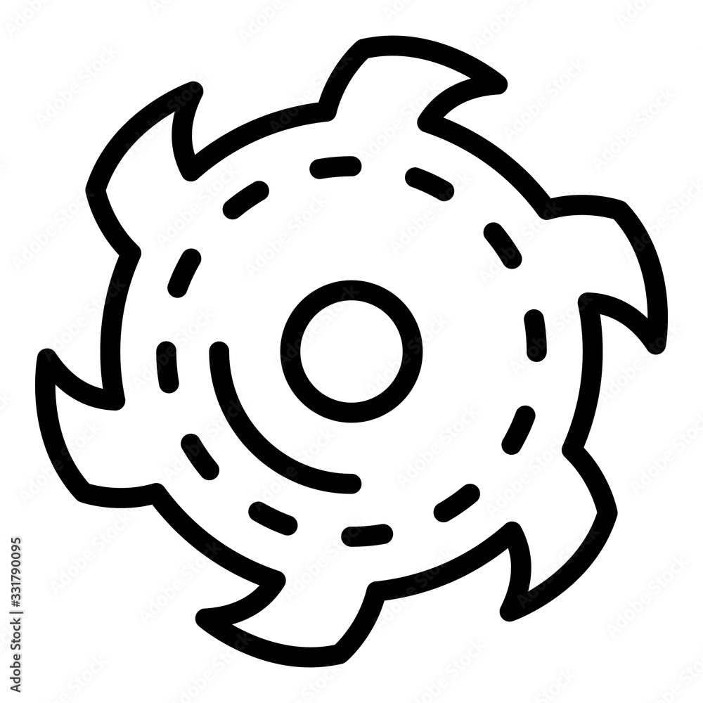 Poster cut circular disk icon. outline cut circular disk vector icon for web design isolated on white backg