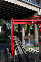 Construction site in an urban park