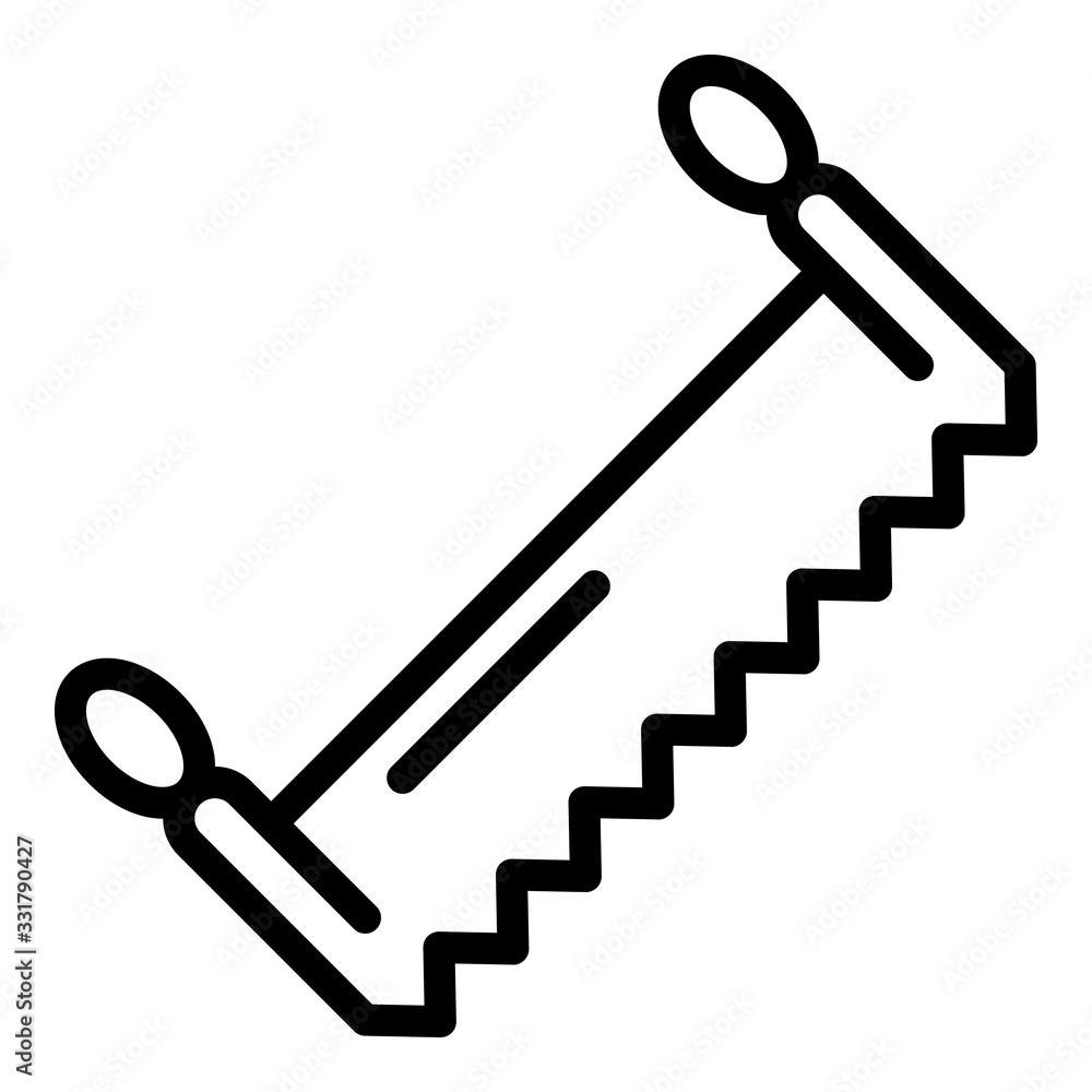 Aufkleber linear hand saw icon. outline linear hand saw vector icon for web design isolated on white backgroun