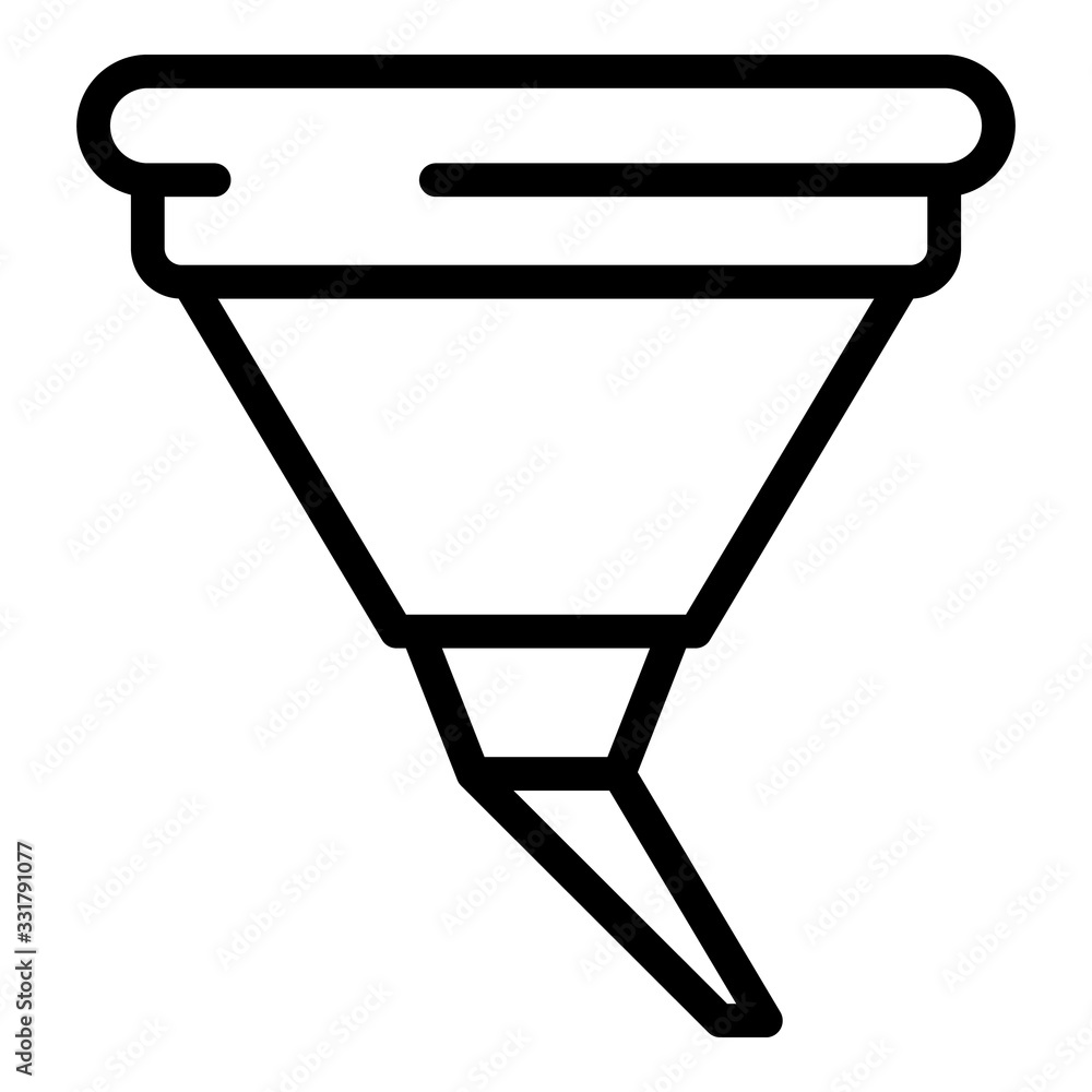 Poster gasoline funnel icon. outline gasoline funnel vector icon for web design isolated on white backgroun