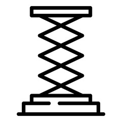 Jack screw stand icon. Outline jack screw stand vector icon for web design isolated on white background