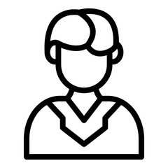 Boy groom icon. Outline boy groom vector icon for web design isolated on white background
