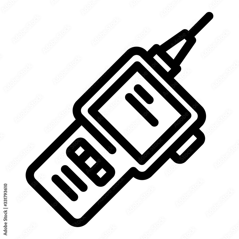 Poster security walkie talkie icon. outline security walkie talkie vector icon for web design isolated on w