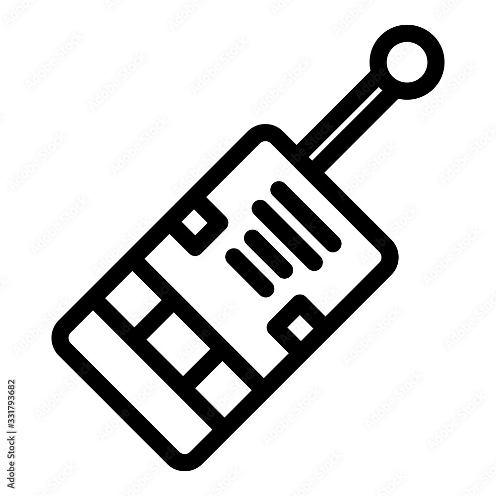 Poster walkie talkie channel icon. outline walkie talkie channel vector icon for web design isolated on whi