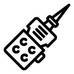 Walkie talkie call icon. Outline walkie talkie call vector icon for web design isolated on white background