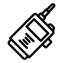 Police walkie talkie icon. Outline police walkie talkie vector icon for web design isolated on white background