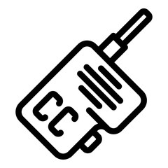 Speaker walkie talkie icon. Outline speaker walkie talkie vector icon for web design isolated on white background