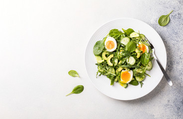 Vegetable salad. Green mix.Healthy diet, vitamins for immunity.