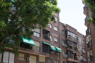 Obraz premium Usual Spanish city in the afternoon