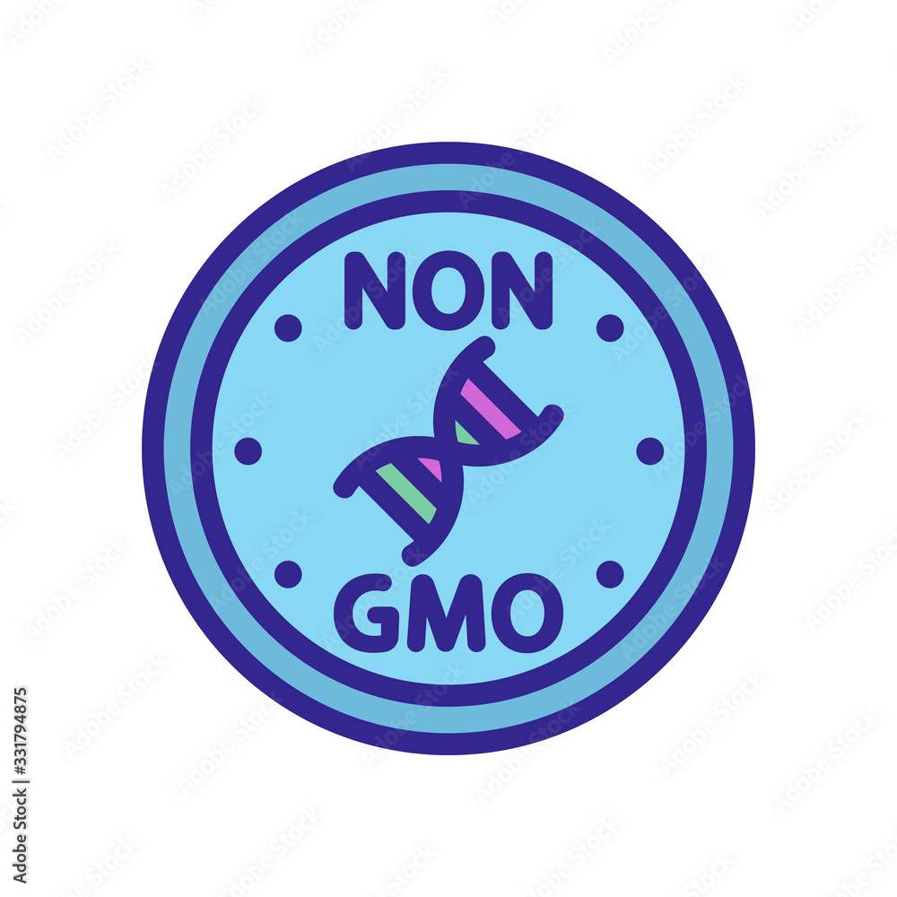 Poster does not contain harmful substances icon vector. does not contain harmful substances sign. color iso