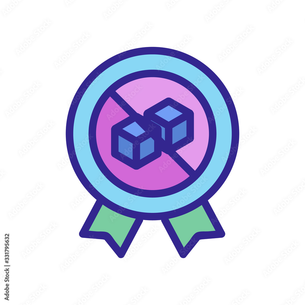 Poster does not contain harmful additives icon vector. does not contain harmful additives sign. color isola