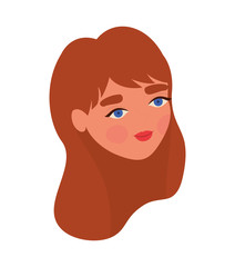 Isolated woman head vector design