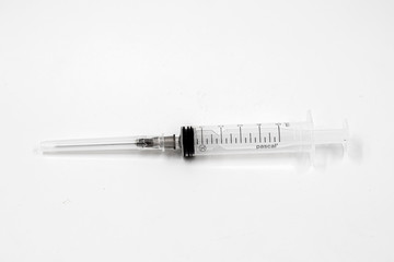 syringe isolated on white background