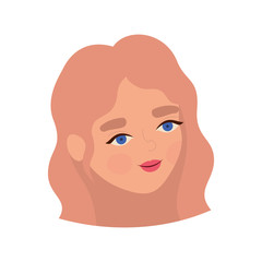 Isolated woman head vector design