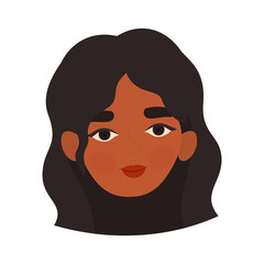 Isolated woman head vector design