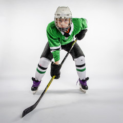 Male youth hockey player skating on the ice © 3Days2Go Media
