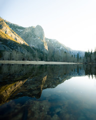 Merced river reflection Yosemite