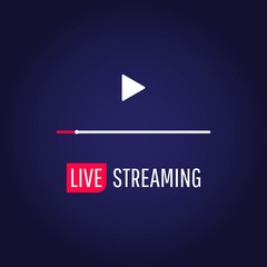 live streaming design vector template.