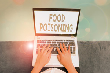 Handwriting text Food Poisoning. Conceptual photo the illness caused by bacteria or other toxins in...
