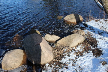 stones in water