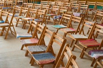 empty seats due to the ban on meetings