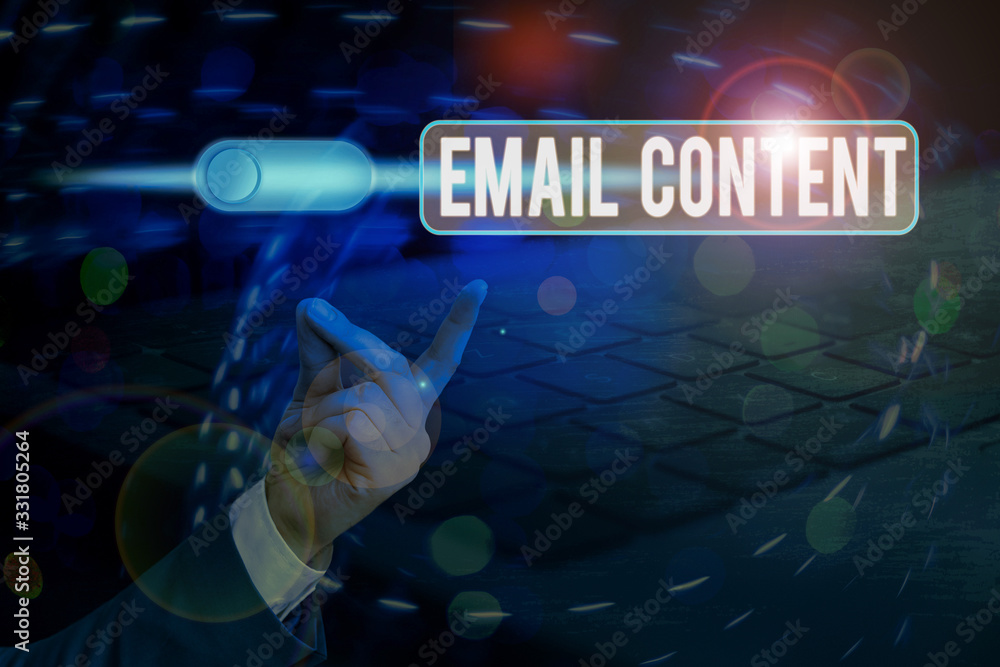 Poster word writing text email content. business photo showcasing it is the essence of a communicated messa