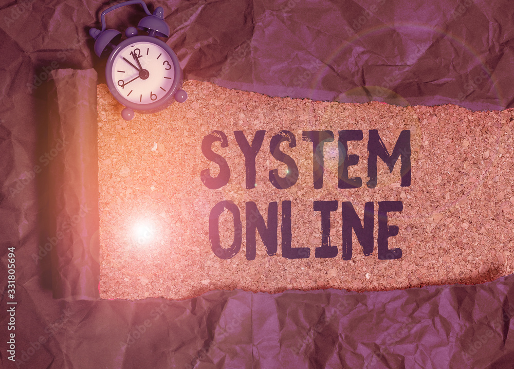 Poster handwriting text system online. conceptual photo when a device can readily communicate with other de