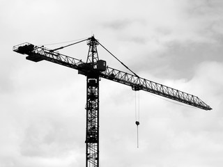 tall metal crane against the sky