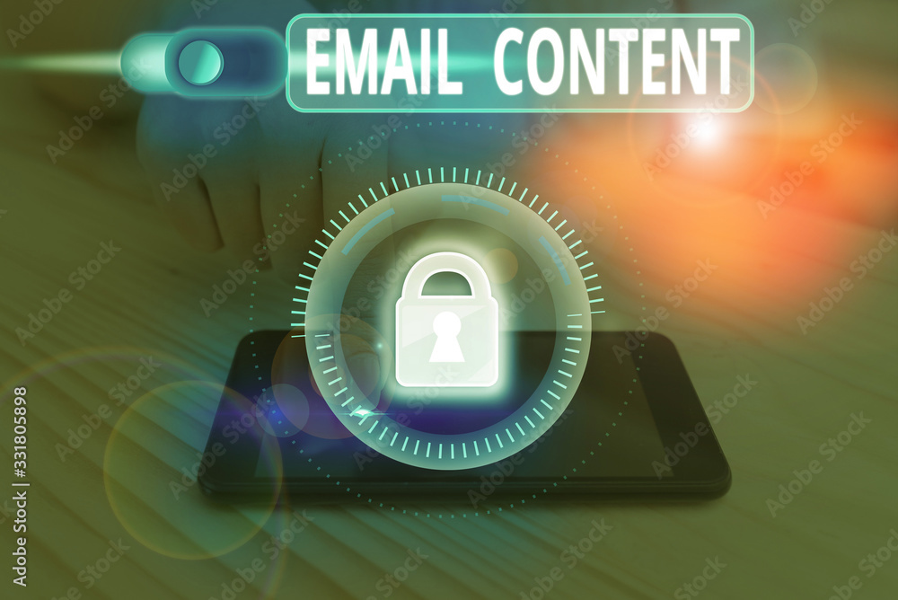 Poster handwriting text email content. conceptual photo it is the essence of a communicated message or disc
