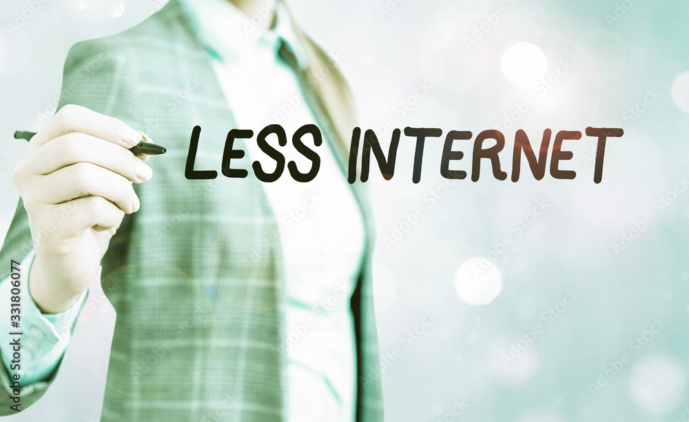 Poster conceptual hand writing showing less internet. concept meaning having no way of connecting or access
