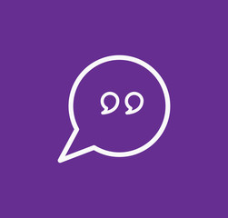 Obraz premium Bubble speech icon vector logo template flat style trendy