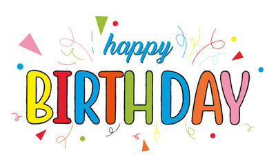Happy Birthday typography vector design for greeting cards
