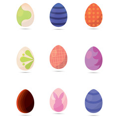 Set of easter eggs icons