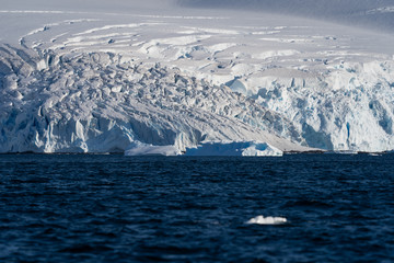 Glaicer and sea in Antarctica