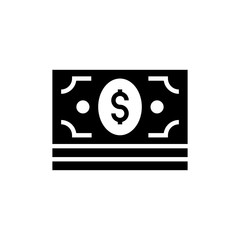 Currency Stack Vector Icon Glyph Illustration