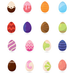 Set of easter eggs icons