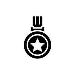 Star Medal Vector Icon Glyph Illustration