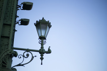 Fototapeta na wymiar Old european city street lights