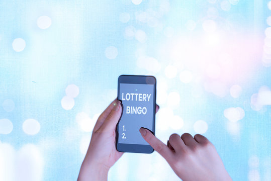 Handwriting text Lottery Bingo. Conceptual photo game of chance in which each player matches numbers printed