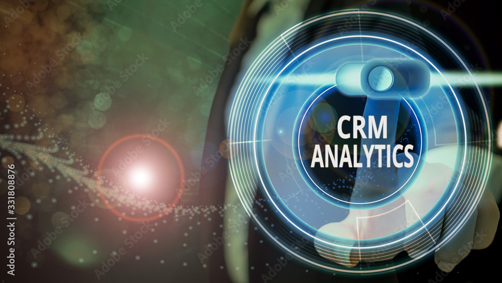 Poster word writing text crm analytics. business photo showcasing applications used to evaluate an organiza